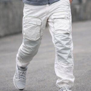 G-Star - 3D Lightweight Tapered Cargo Pants White/Stone Mens 30x34